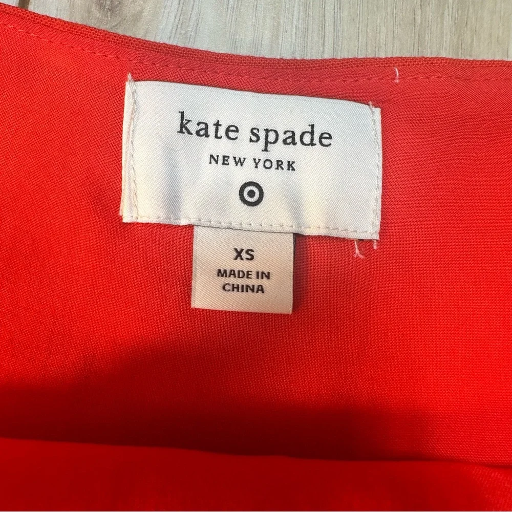 Kate Spade x Target Red Dress Sleeveless Scalloped Hem Mini Dress‎ Size XS NWT